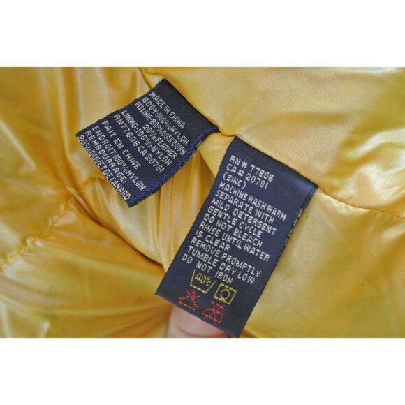 Tommy Hilfiger Expedition Outdoors Spell Out Flag Puffer Jacket 90s Mens Med Vtg - Picture 8 of 12